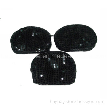 Sequin Balck Color Cosmetic Bag (CBG09-059)